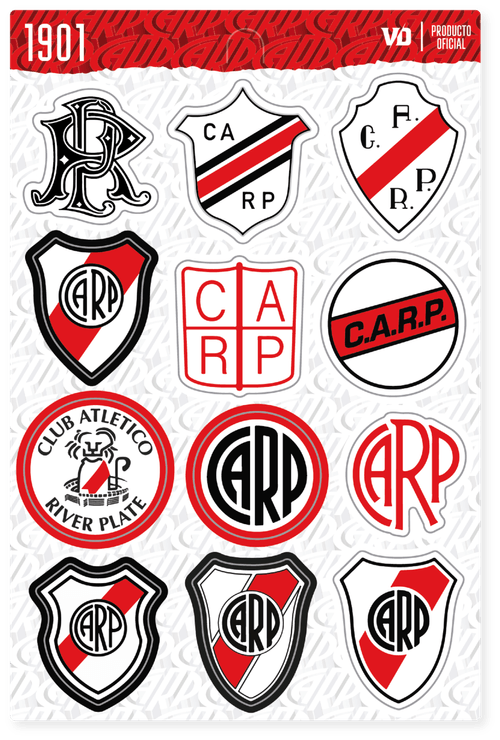 Plancha Stickers Escudos River Plate