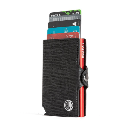 Billetera RFID Millonaria - NEGRO c/Rojo - Simple