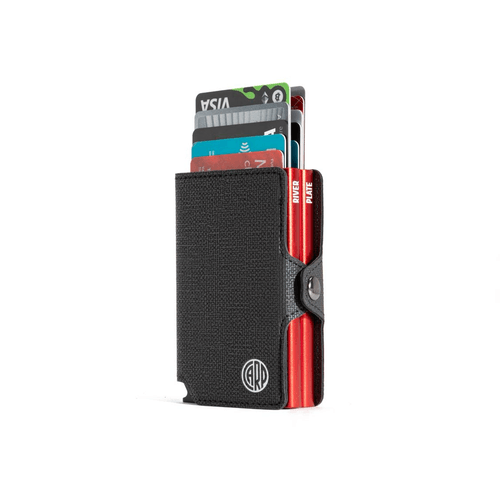 Billetera RFID Millonaria - NEGRO c/Rojo - Doble